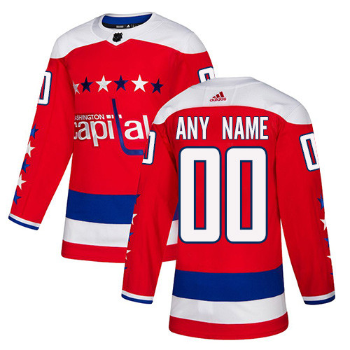 Men's Washington Capitals Red Custom Name Number Size NHL Stitched Jersey